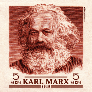 Karl Marx Stamp Print