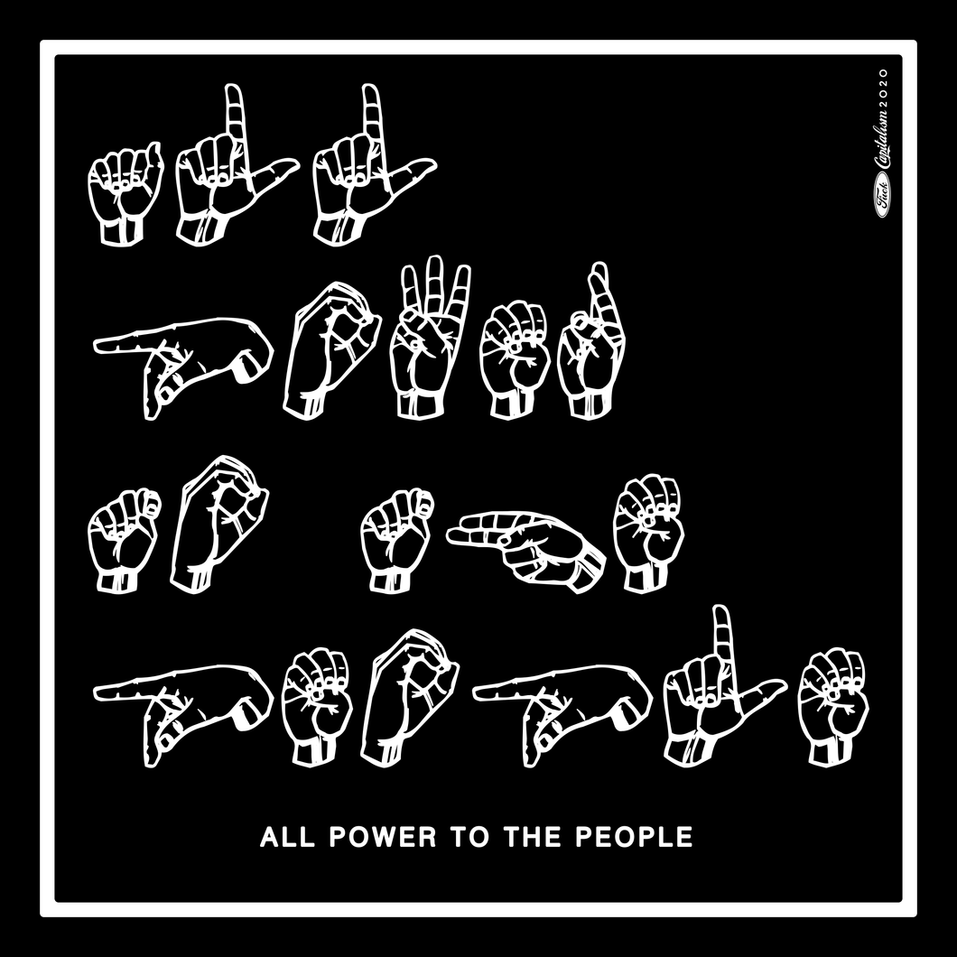 All Power To The People Print (Black)